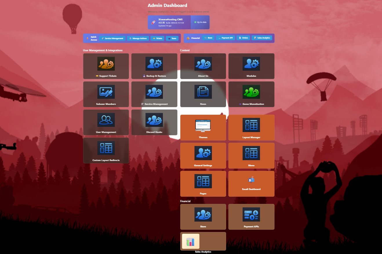 Platform dashboard overview